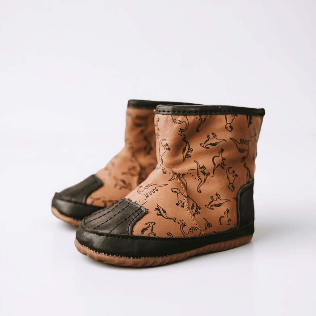 Dexter boot for babies with a back zipper and cozy lining.