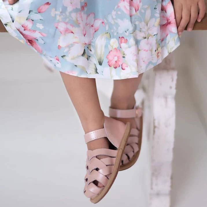 Little Love Bug Co. Ella baby sandal, natural tan.