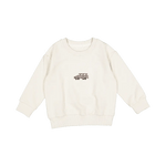 The Embroidered Sweatshirt - Vintage Car - Sleeve, White, Textile, Active Shirt, Long-sleeved T-shirt | Everetts Place