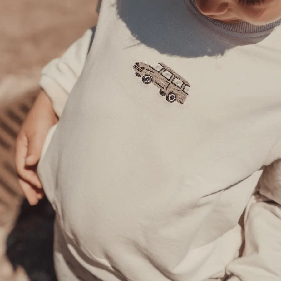 Lovely Littles The Embroidered Sweatshirt - Vintage Car - 