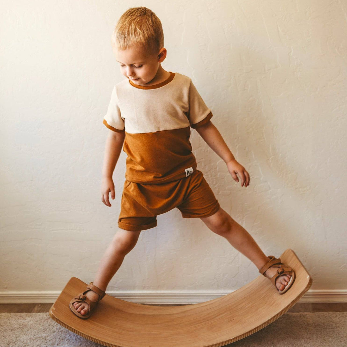Little Love Bug Co. The Felix cognac leather soft sole baby moccasins