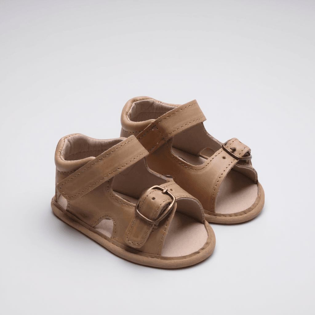 Little Love Bug Co. Felix organic soft sole baby shoes.