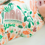 Raising Mama The Forever Swaddle Blanket | Desert Cactus (Beige) - 