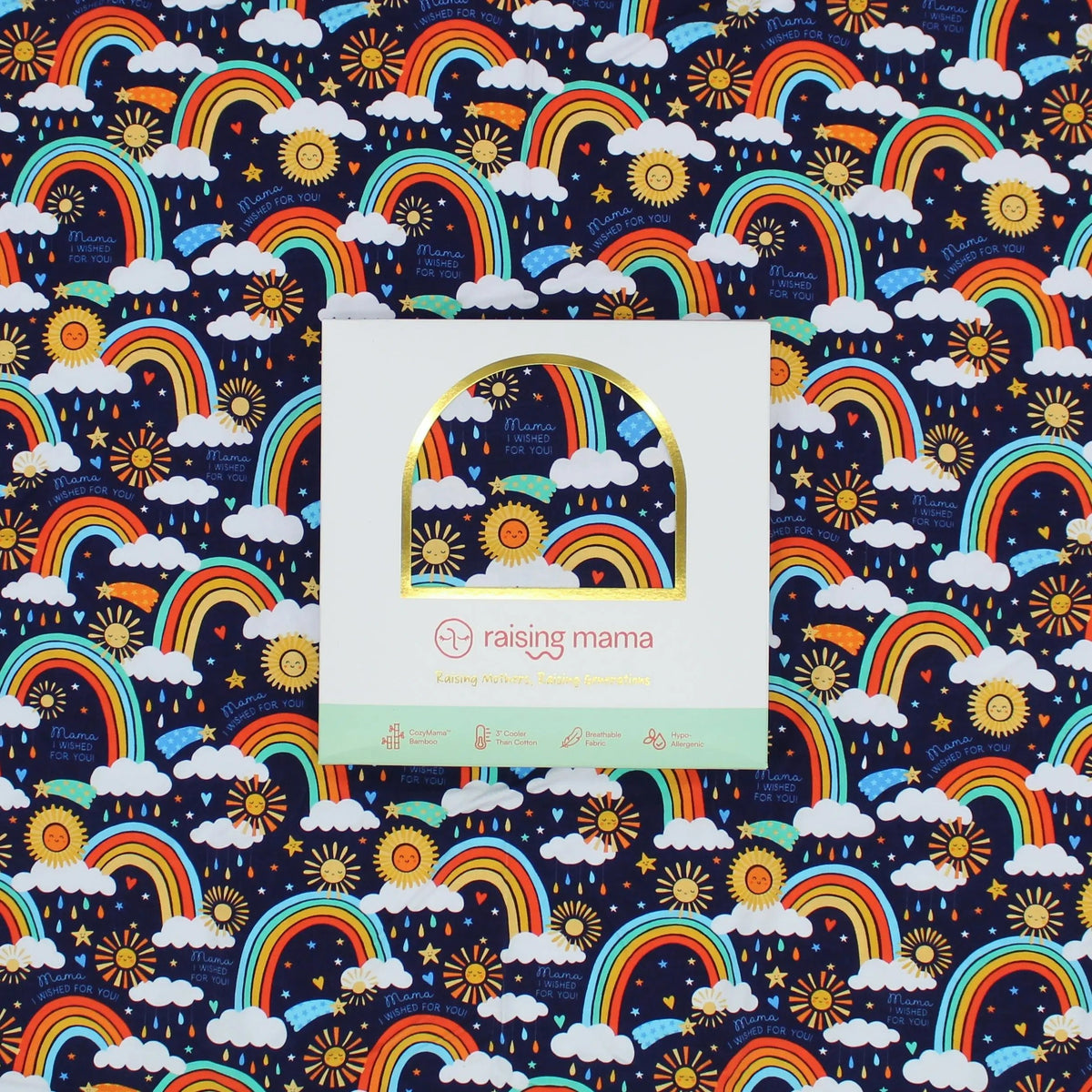 Raising Mama The Forever Swaddle Blanket | Here Comes the Sunshine (Blue) - 