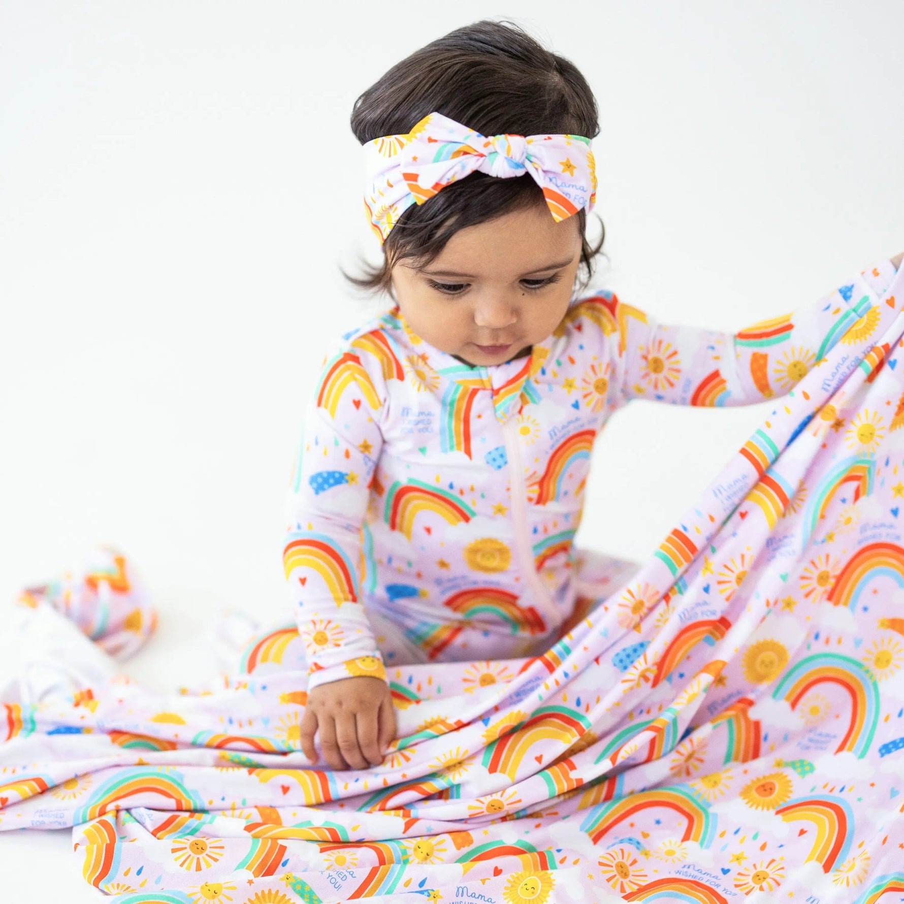 Raising Mama The Forever Swaddle Blanket | Here Comes the Sunshine (Pink) - 