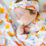 Raising Mama The Forever Swaddle Blanket | Here Comes the Sunshine (Pink) - 