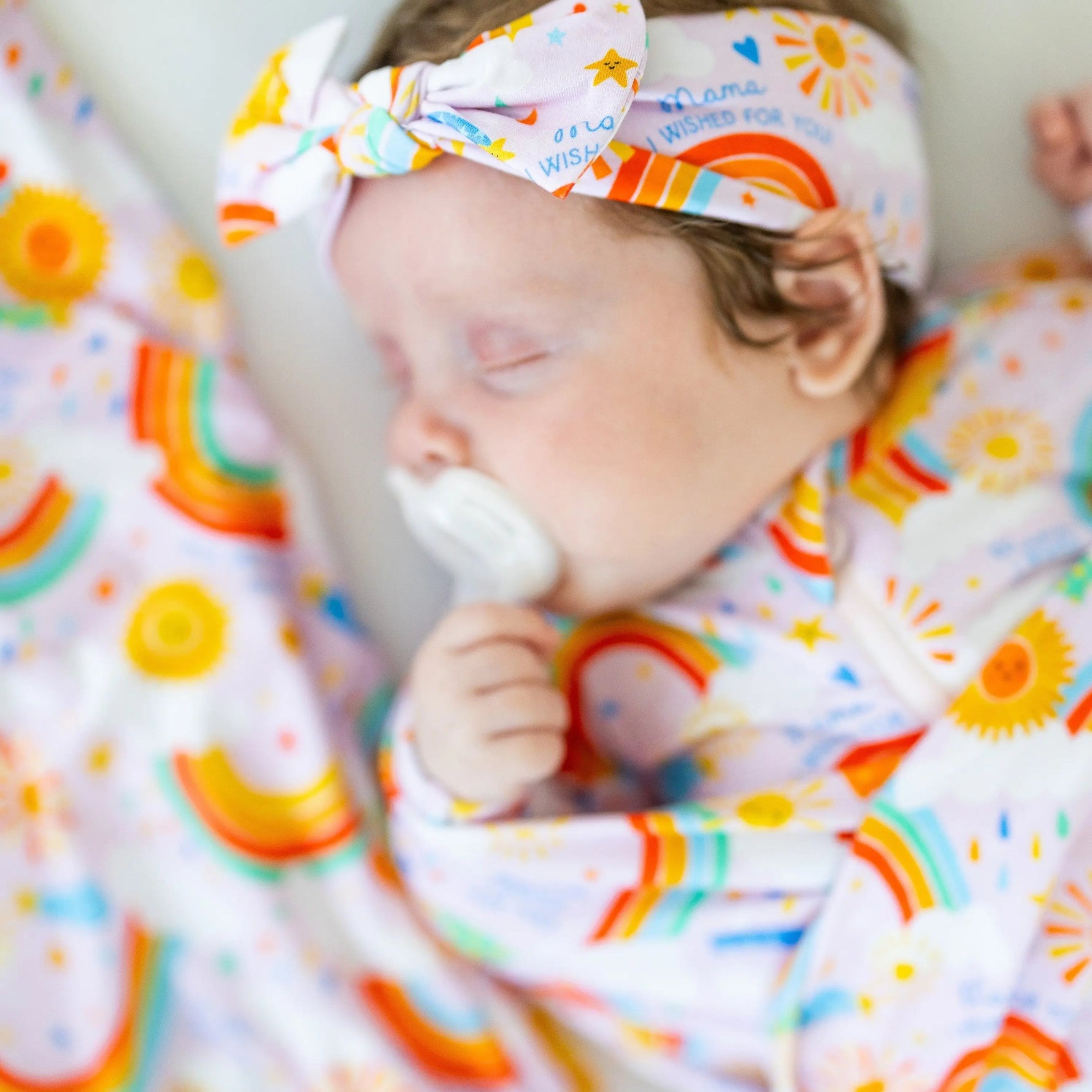 Raising Mama The Forever Swaddle Blanket | Here Comes the Sunshine (Pink) - 