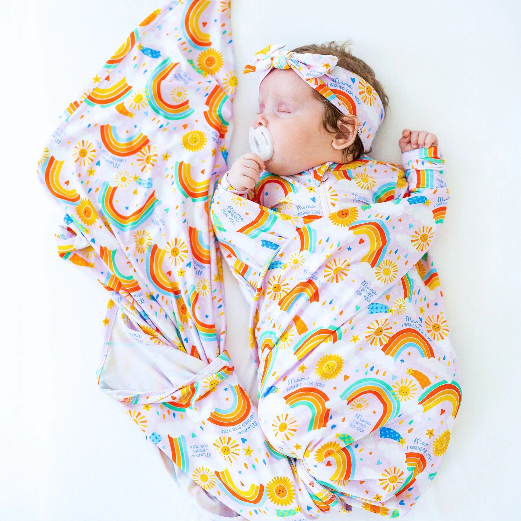 Raising Mama The Forever Swaddle Blanket | Here Comes the Sunshine (Pink) - 
