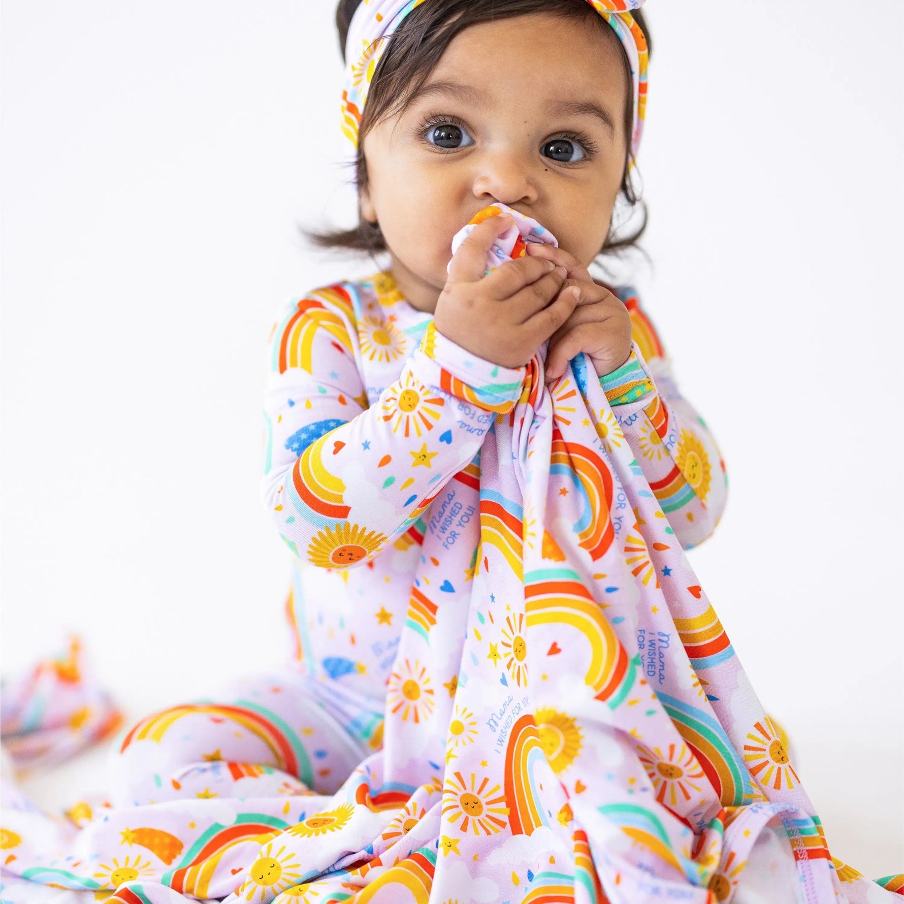 Raising Mama The Forever Swaddle Blanket | Here Comes the Sunshine (Pink) - 