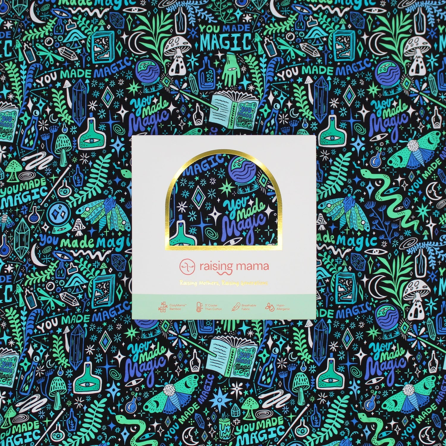 Raising Mama The Forever Swaddle Blanket | Mystic Mama (Blue)