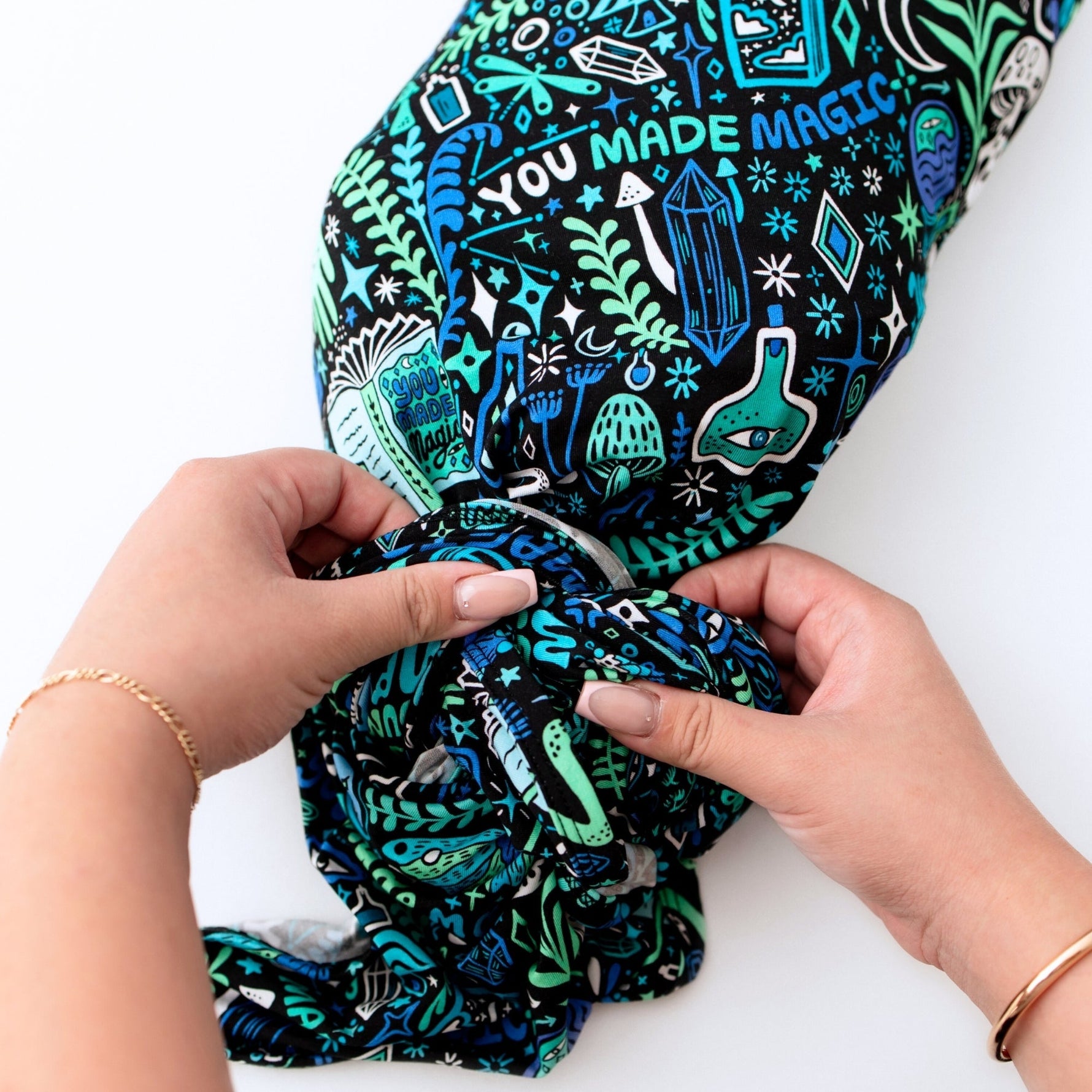 Raising Mama The Forever Swaddle Blanket | Mystic Mama (Blue)