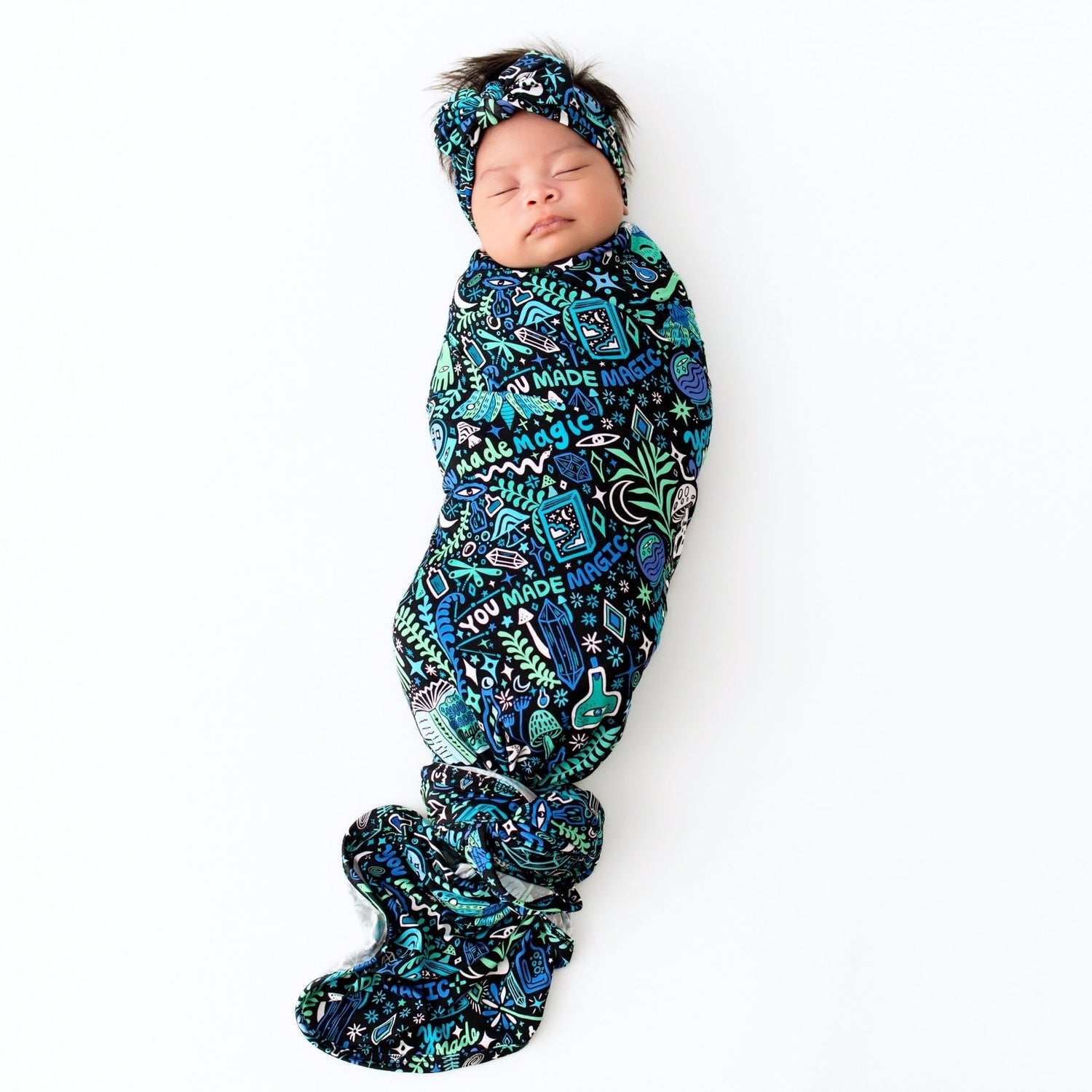 Raising Mama The Forever Swaddle Blanket | Mystic Mama (Blue)
