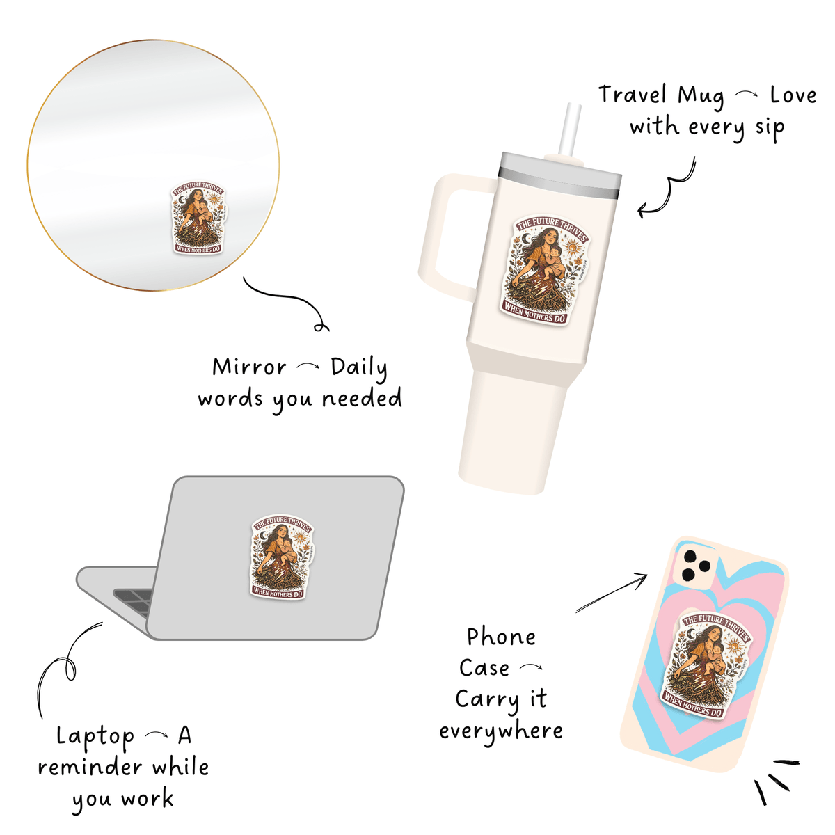 Raising Mama The Future Thrives When Mothers Do - Sticker
