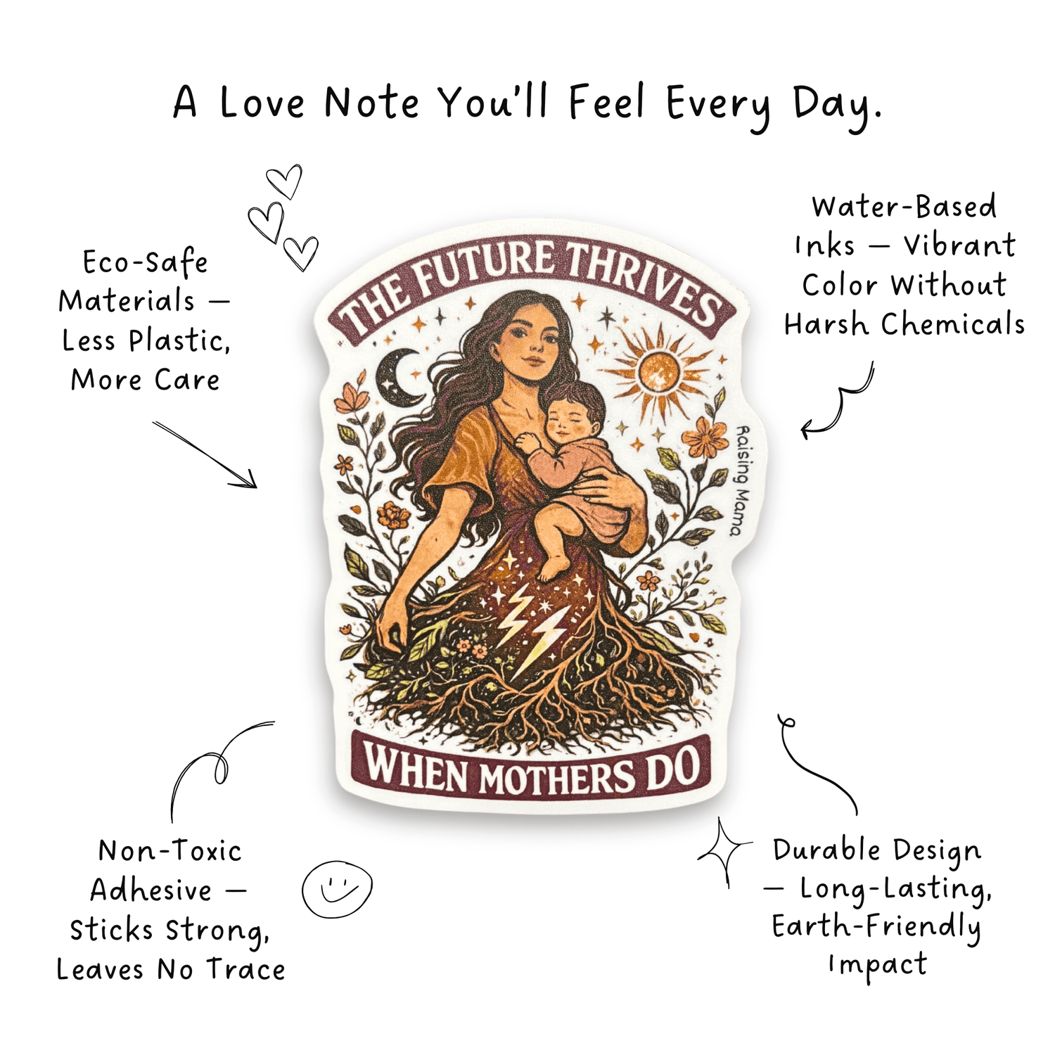 Raising Mama The Future Thrives When Mothers Do - Sticker