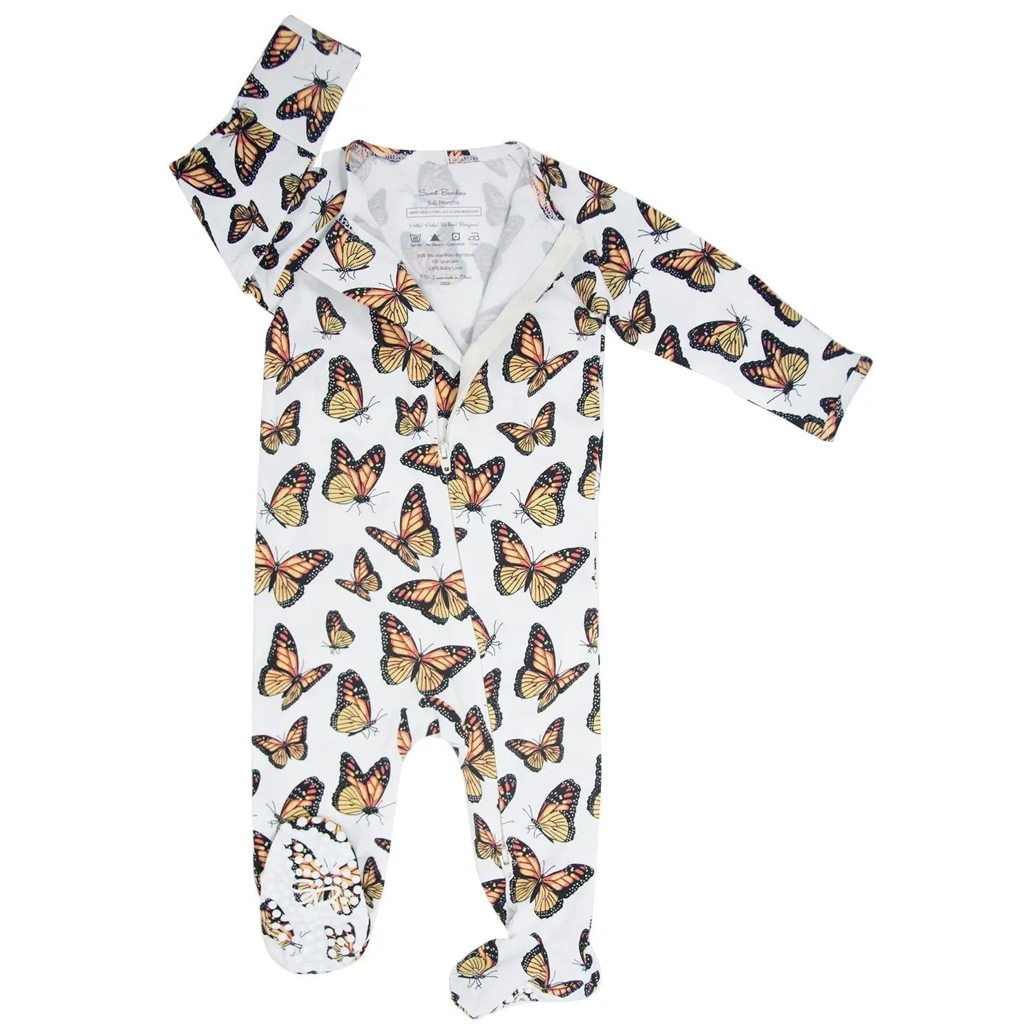 Sweet Bamboo The Great Migration Zipper Footie - 