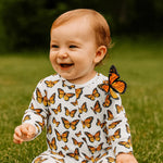 The Great Migration Zipper Footie - Pollinator, Insect, Baby & Toddler Clothing, Butterfly, Arthropod | Everetts Place