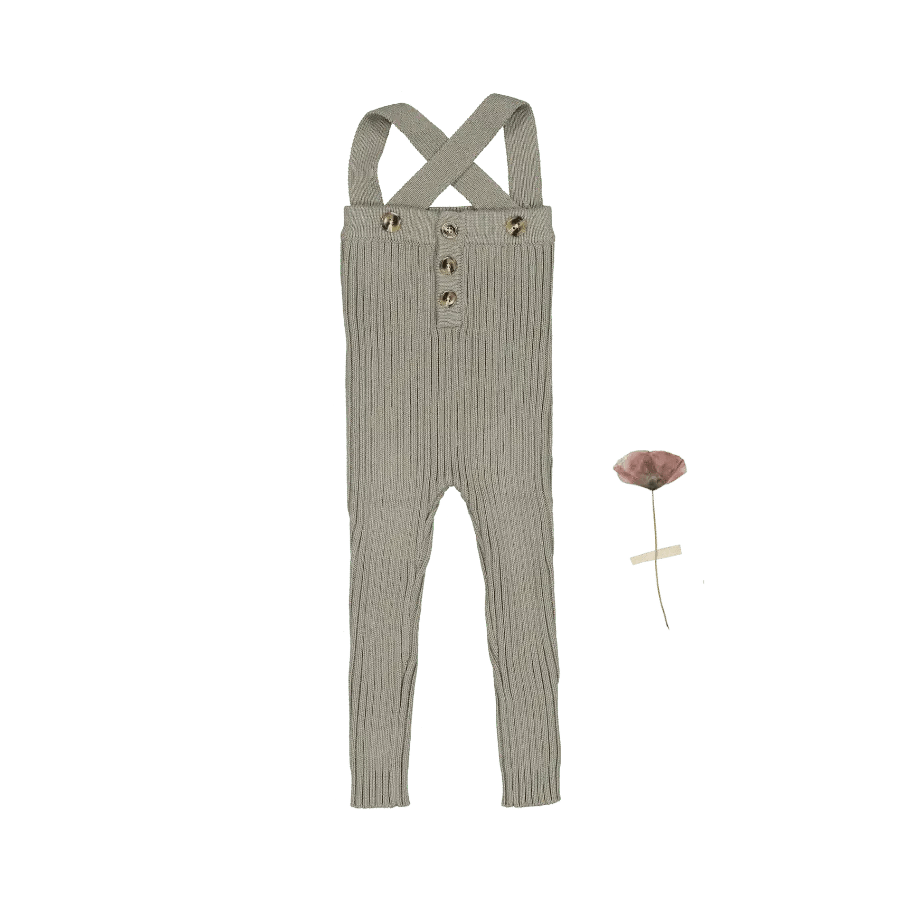 The Knit Overall - Sage - Overall, Textile, Baby & Toddler Clothing, Button, Suspenders | Everetts Place