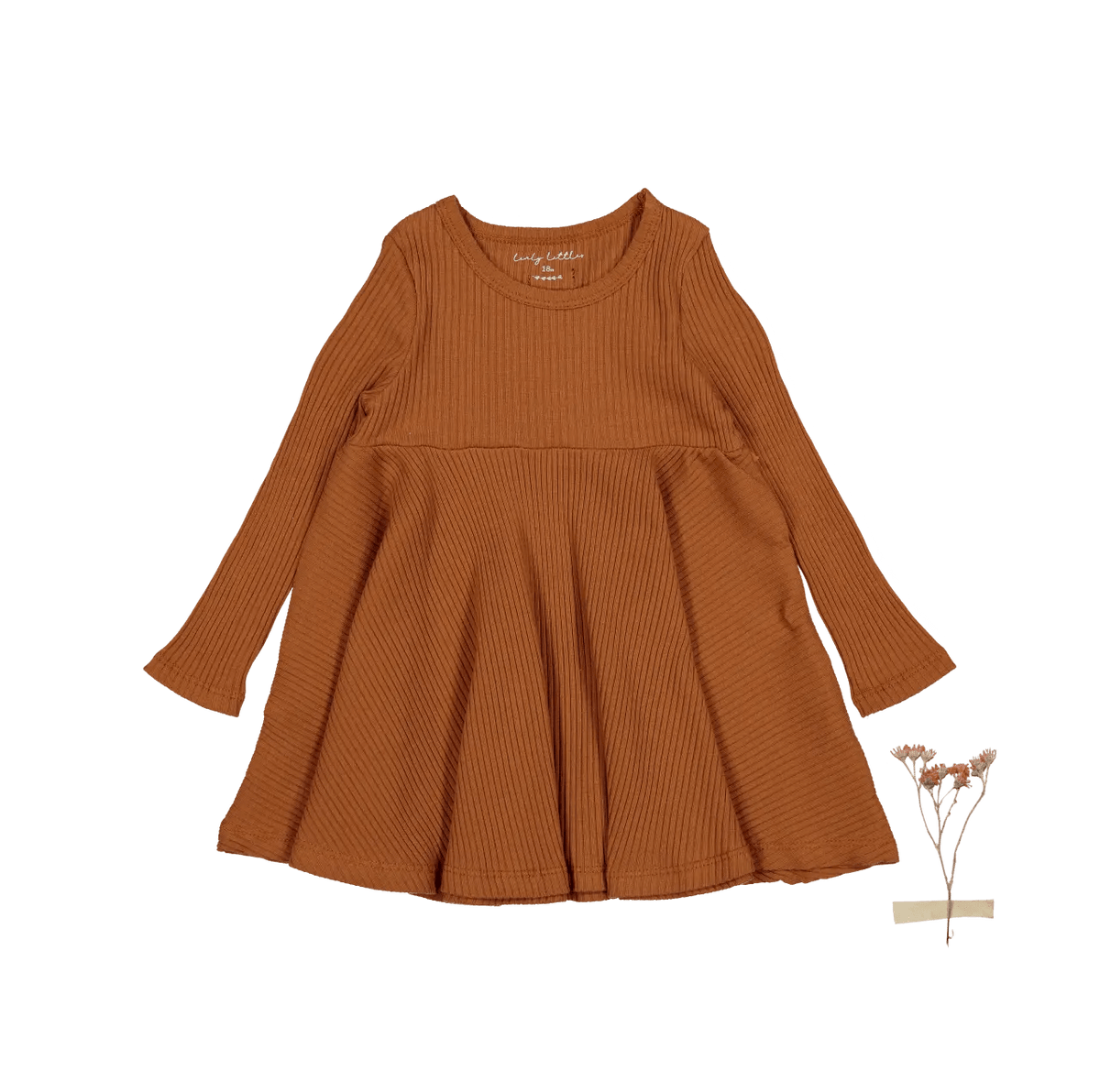 The Long Sleeve Dress - Caramel - Sleeve, Textile, Fashion, One-piece garment, Day Dress | Everetts Place