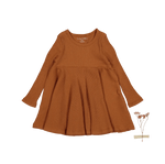 The Long Sleeve Dress - Caramel - Sleeve, Textile, Fashion, One-piece garment, Day Dress | Everetts Place
