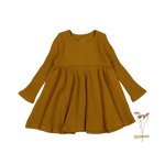 The Long Sleeve Dress - Cider - Yellow, One-piece garment, Day Dress, Sweater, Pattern | Everetts Place