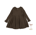 The Long Sleeve Dress - Cocoa - Sleeve, Textile, One-piece garment, Fashion, Day Dress | Everetts Place