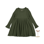 Lovely Littles The Long Sleeve Dress - Moss - 