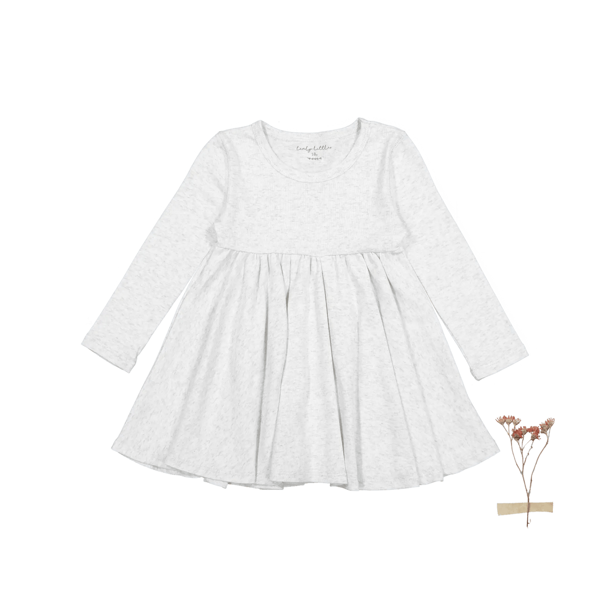 Lovely Littles The Long Sleeve Dress - Oatmeal - 