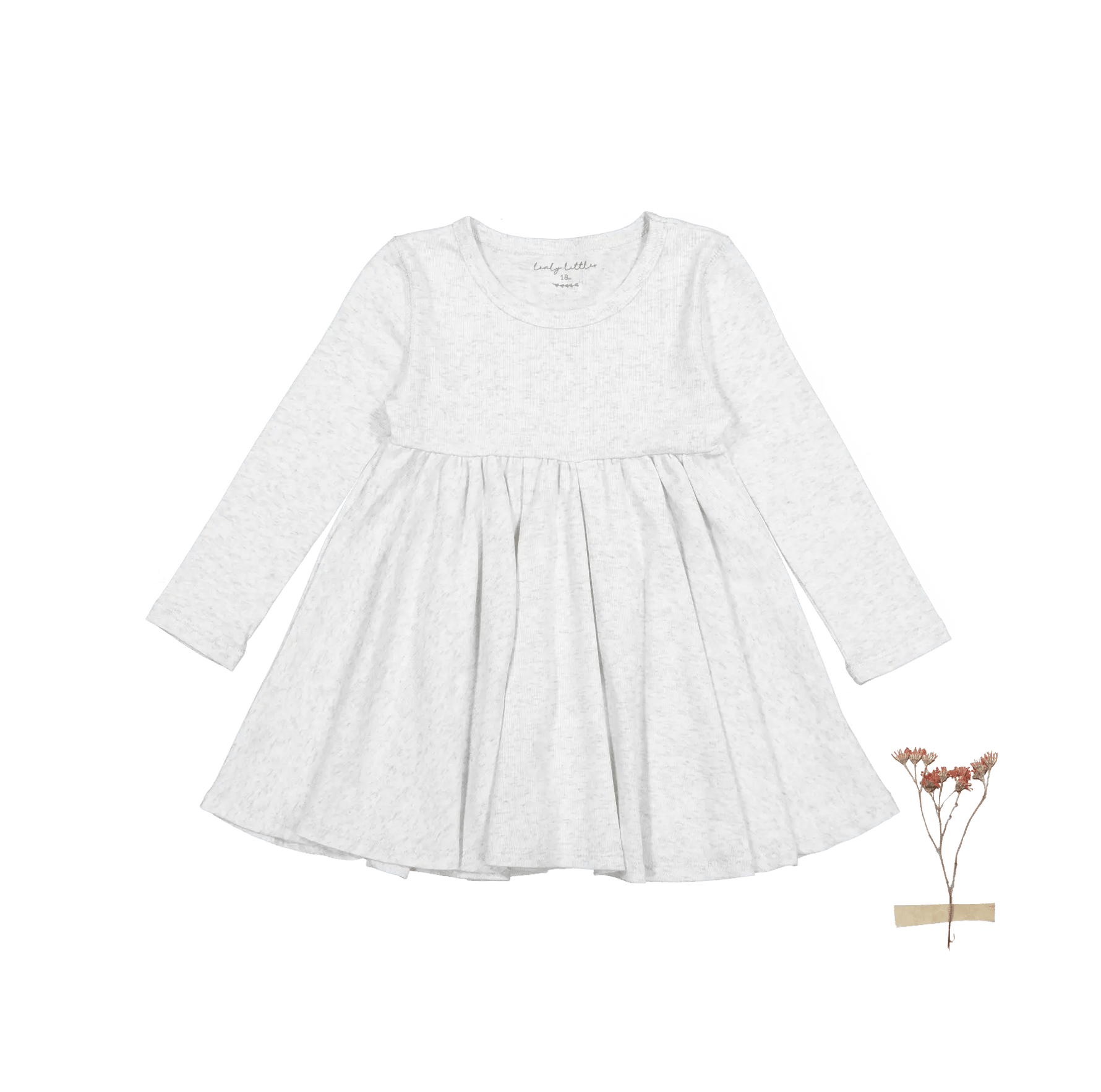 Lovely Littles The Long Sleeve Dress - Oatmeal - 