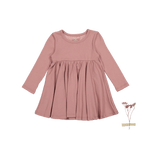 The Long Sleeve Dress - Rosewood - Sleeve, One-piece garment, Day Dress, Pink, Dress | Everetts Place
