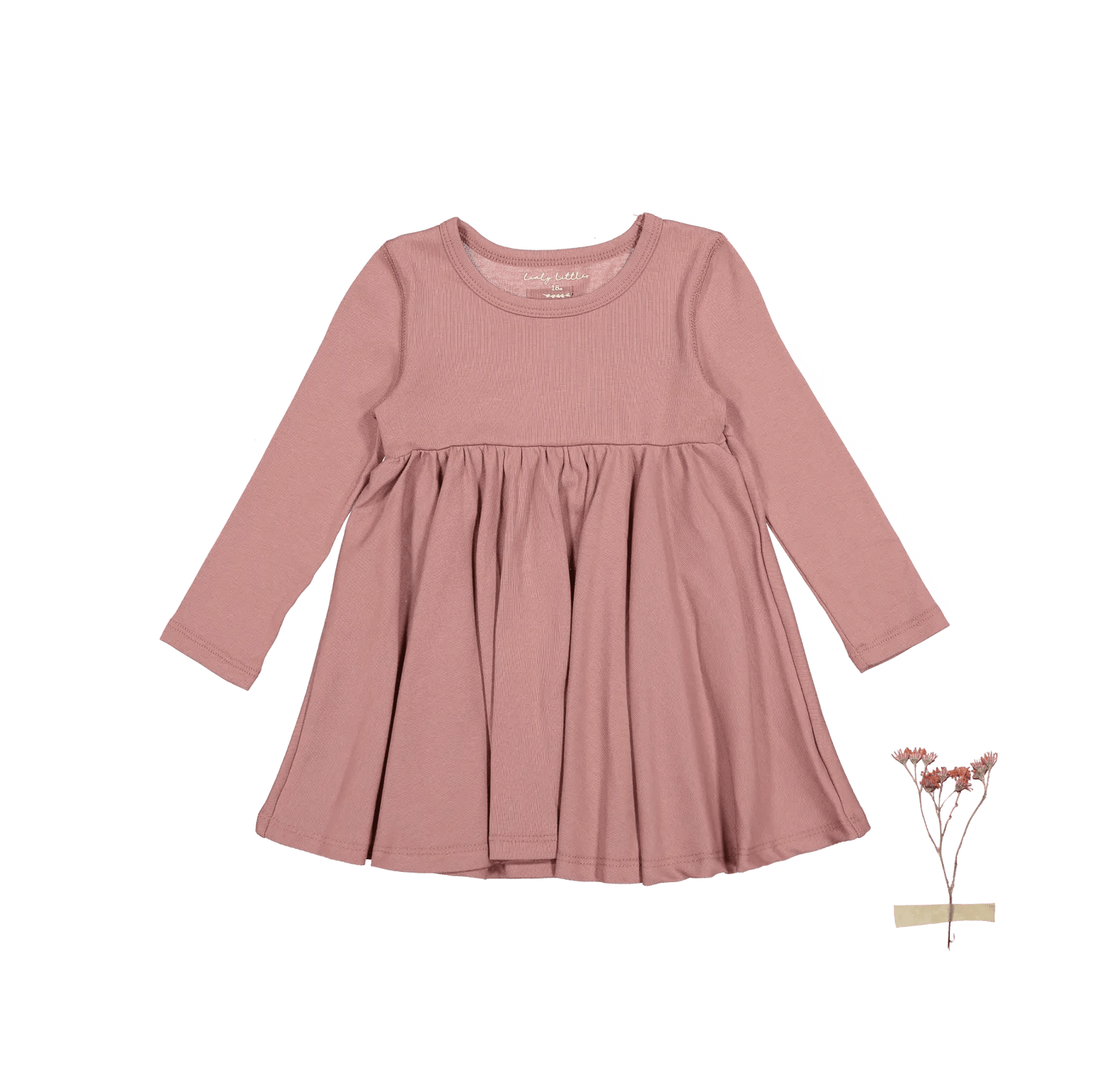The Long Sleeve Dress - Rosewood - Sleeve, One-piece garment, Day Dress, Pink, Dress | Everetts Place