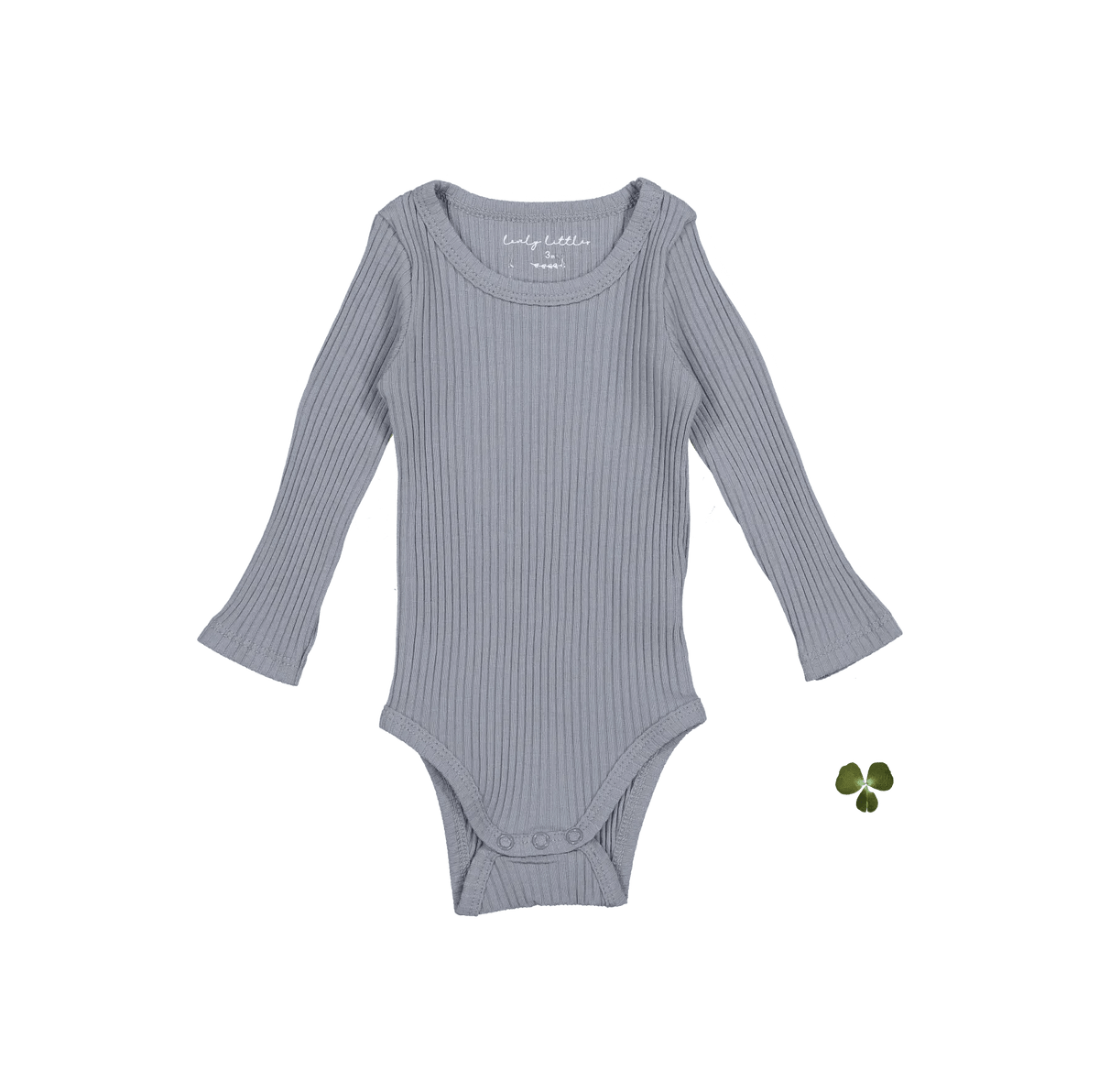 Lovely Littles The Long Sleeve Onesie - Slate - 