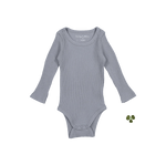 Lovely Littles The Long Sleeve Onesie - Slate - 