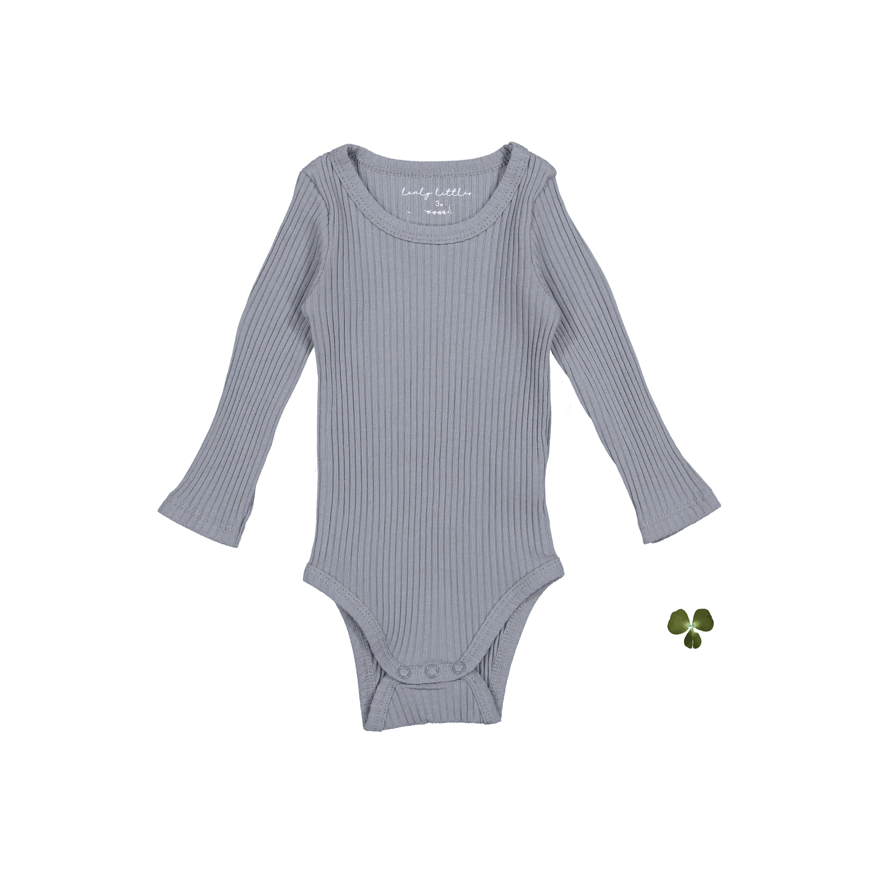 Lovely Littles The Long Sleeve Onesie - Slate - 