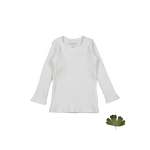 The Long Sleeve Tee - Bone - Sleeve, White, Textile, Long-sleeved T-shirt, Active Shirt | Everetts Place
