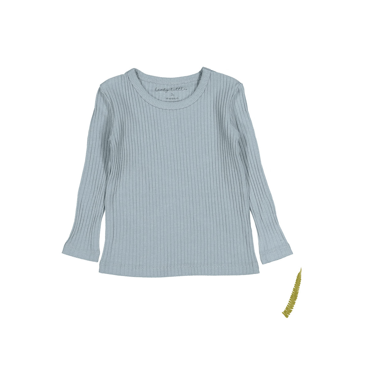 Lovely Littles The Long Sleeve Tee - Ocean Ribbed - 