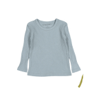Lovely Littles The Long Sleeve Tee - Ocean Ribbed - 