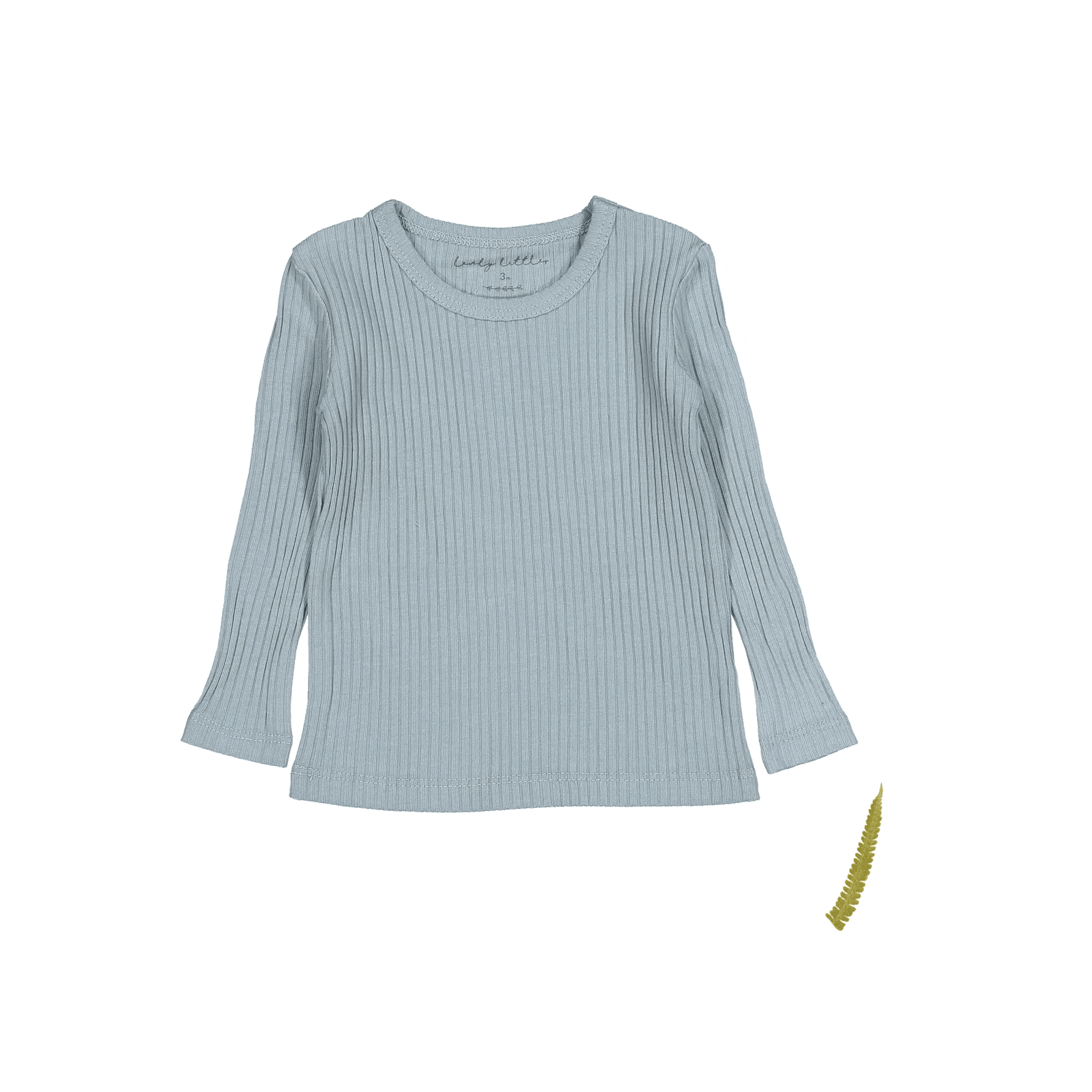 Lovely Littles The Long Sleeve Tee - Ocean Ribbed - 