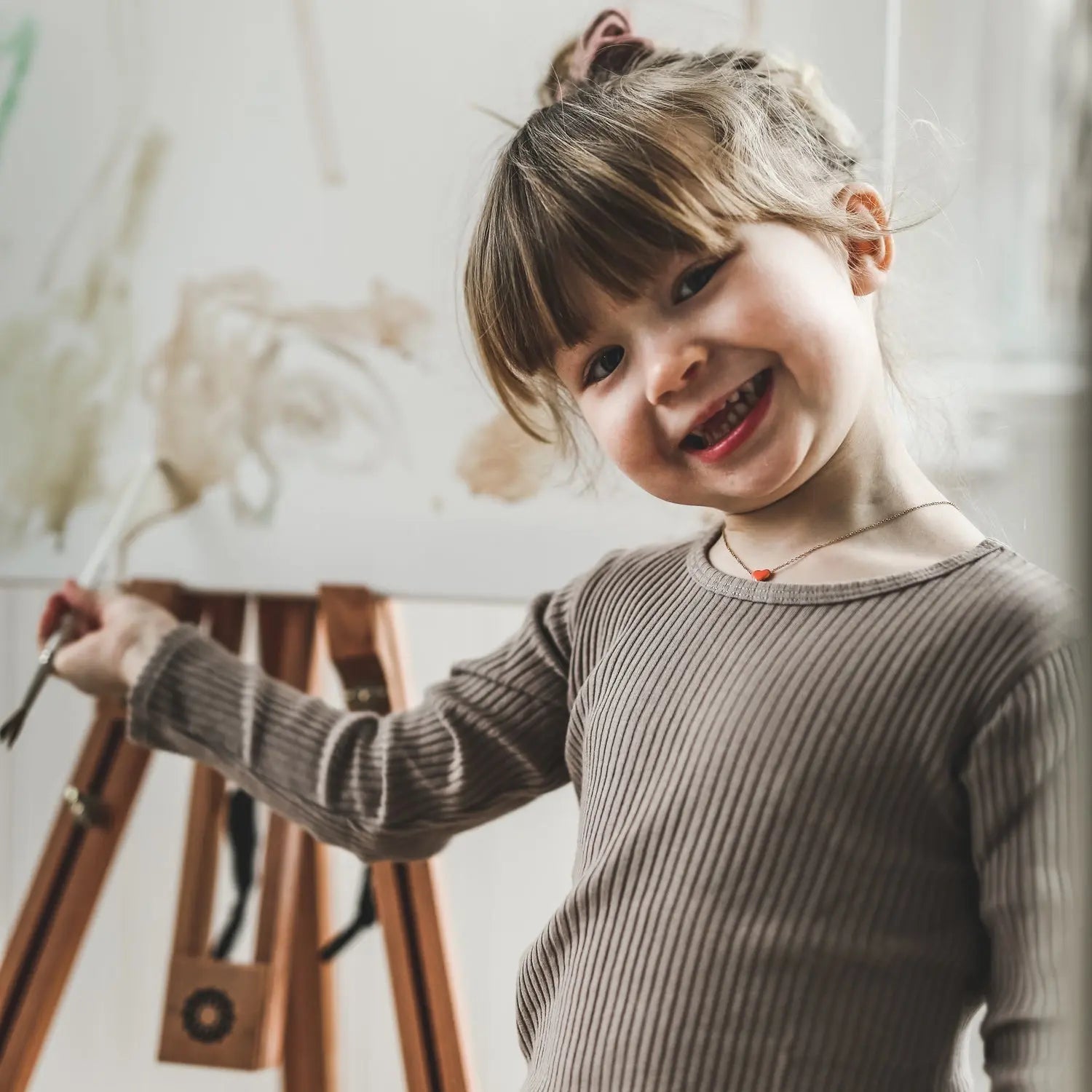 Lovely Littles The Long Sleeve Tee - Taupe - 