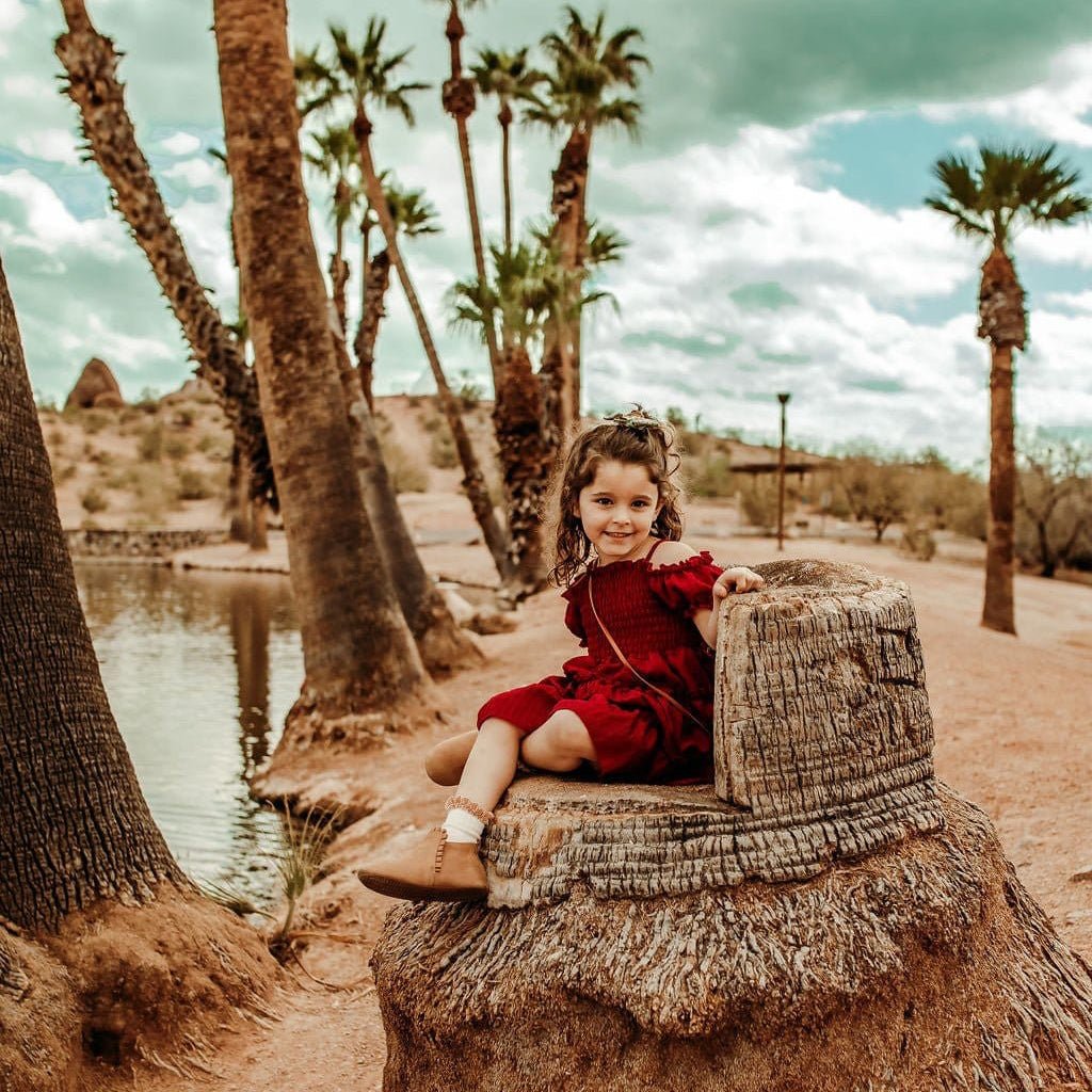 Little Love Bug Co. The Mila tan leather baby moccasins