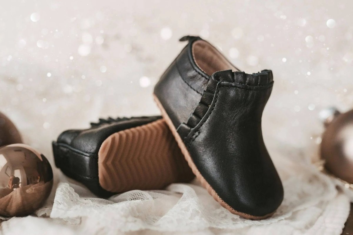 Little Love Bug Co. The Mila Barefoot Boots with Elastic Ruched Entrance for Comfortable Wear - 