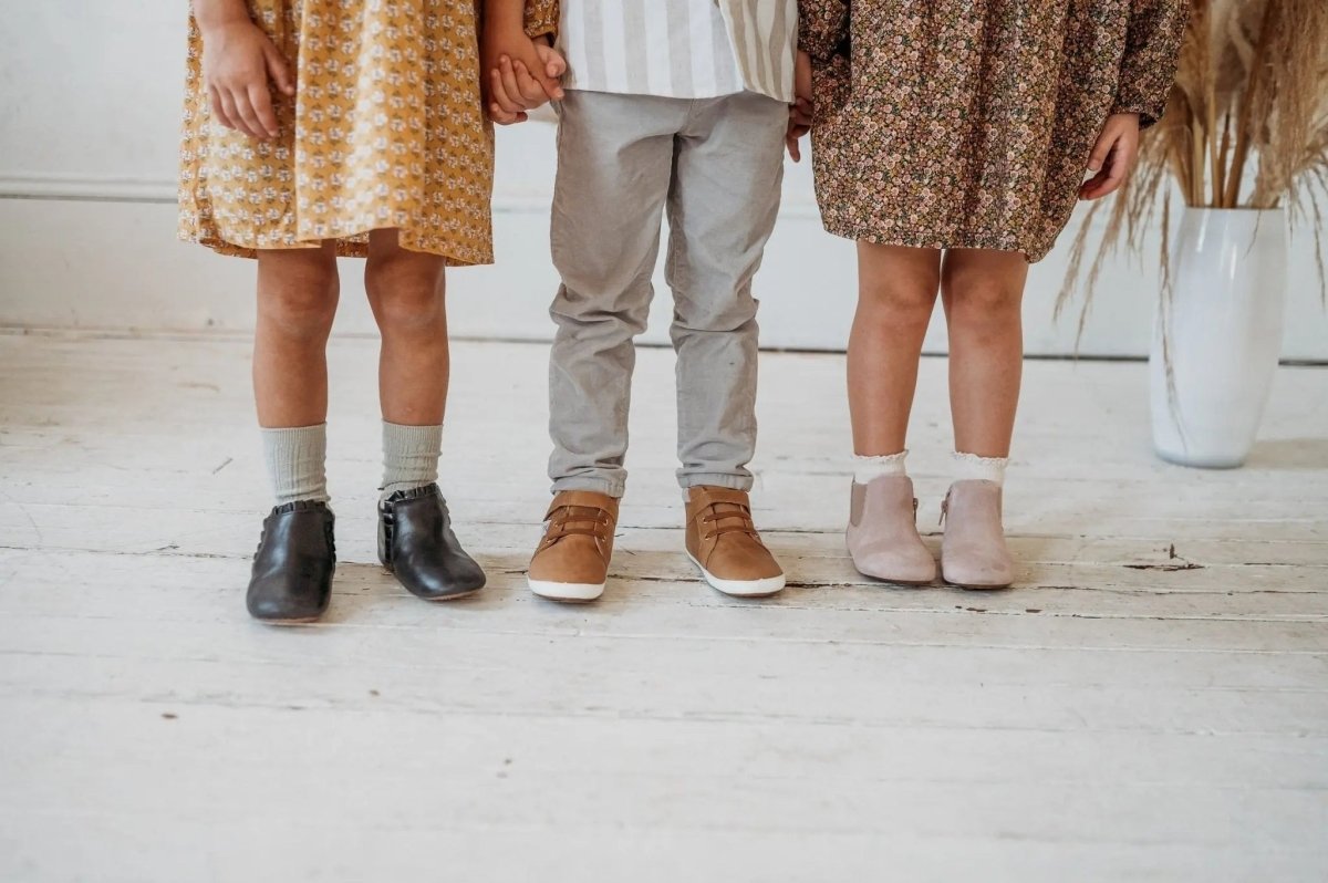 Little Love Bug Co. The Mila Barefoot Boots with Elastic Ruched Entrance for Comfortable Wear - 