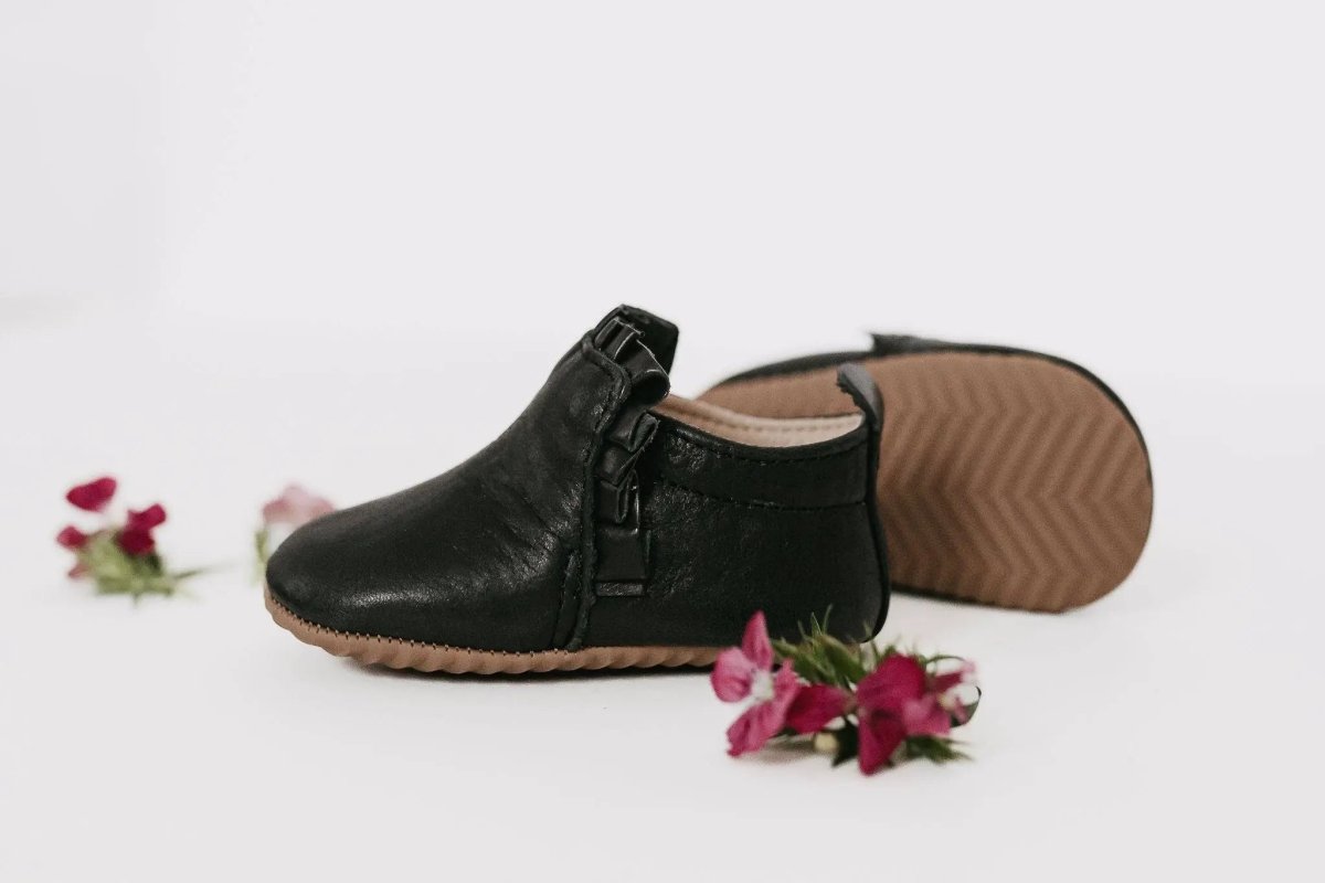 Little Love Bug Co. The Mila Barefoot Boots with Elastic Ruched Entrance for Comfortable Wear - 