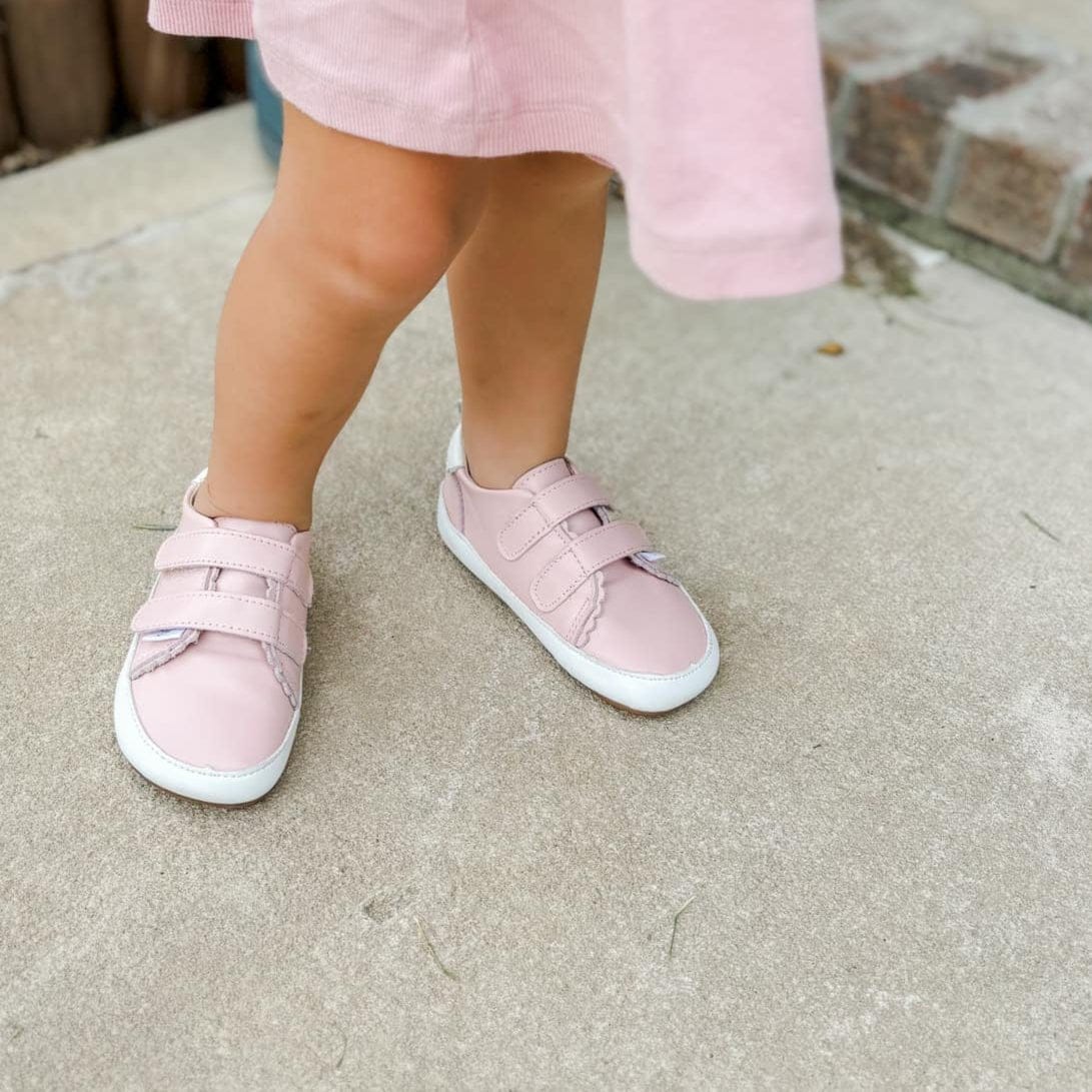Genuine Leather Barefoot Sneaker, Double Velcro by Little Love Bug Co.