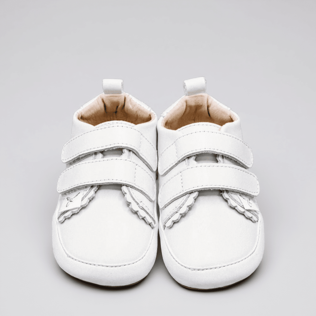 Genuine Leather Barefoot Sneaker, Double Velcro by Little Love Bug Co.