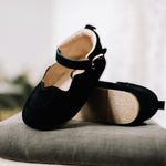 Little Love Bug Co. The Olivia organic baby leather soft sole shoes.