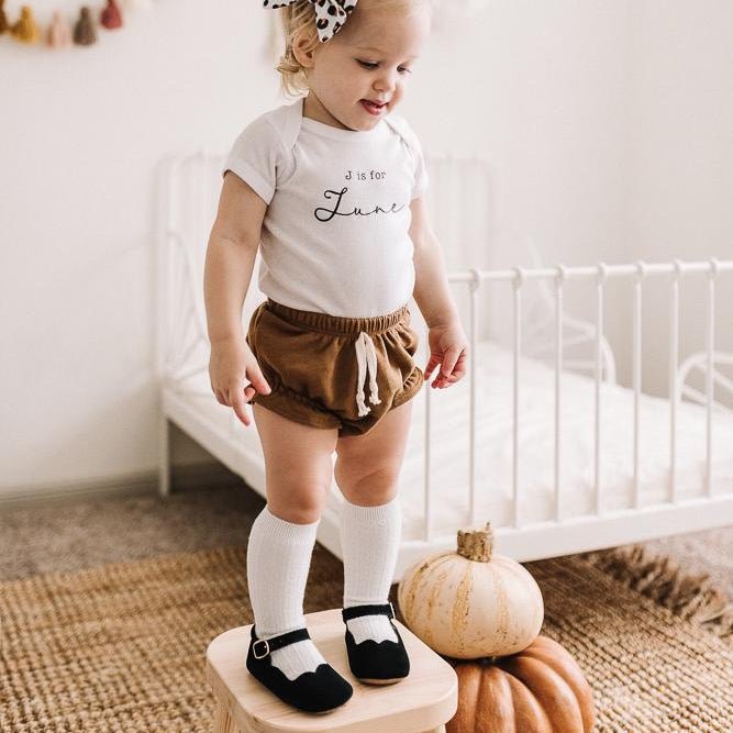 Little Love Bug Co. The Olivia organic blush pink leather baby moccasins.
