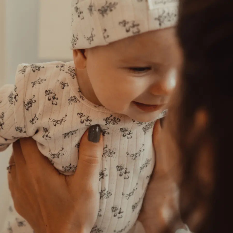 The Printed Baby Gown - Oaklyn Blue - Baby & Toddler Clothing, Skin, Child, Finger, Infant | Everetts Place