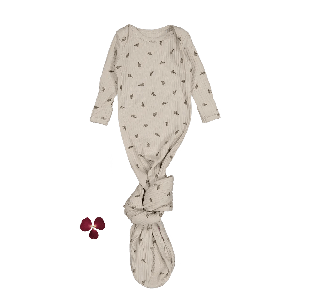 The Printed Baby Gown - Sand Leaf - Sleeve, Textile, Baby & Toddler Clothing, One-piece garment, Child | Everetts Place