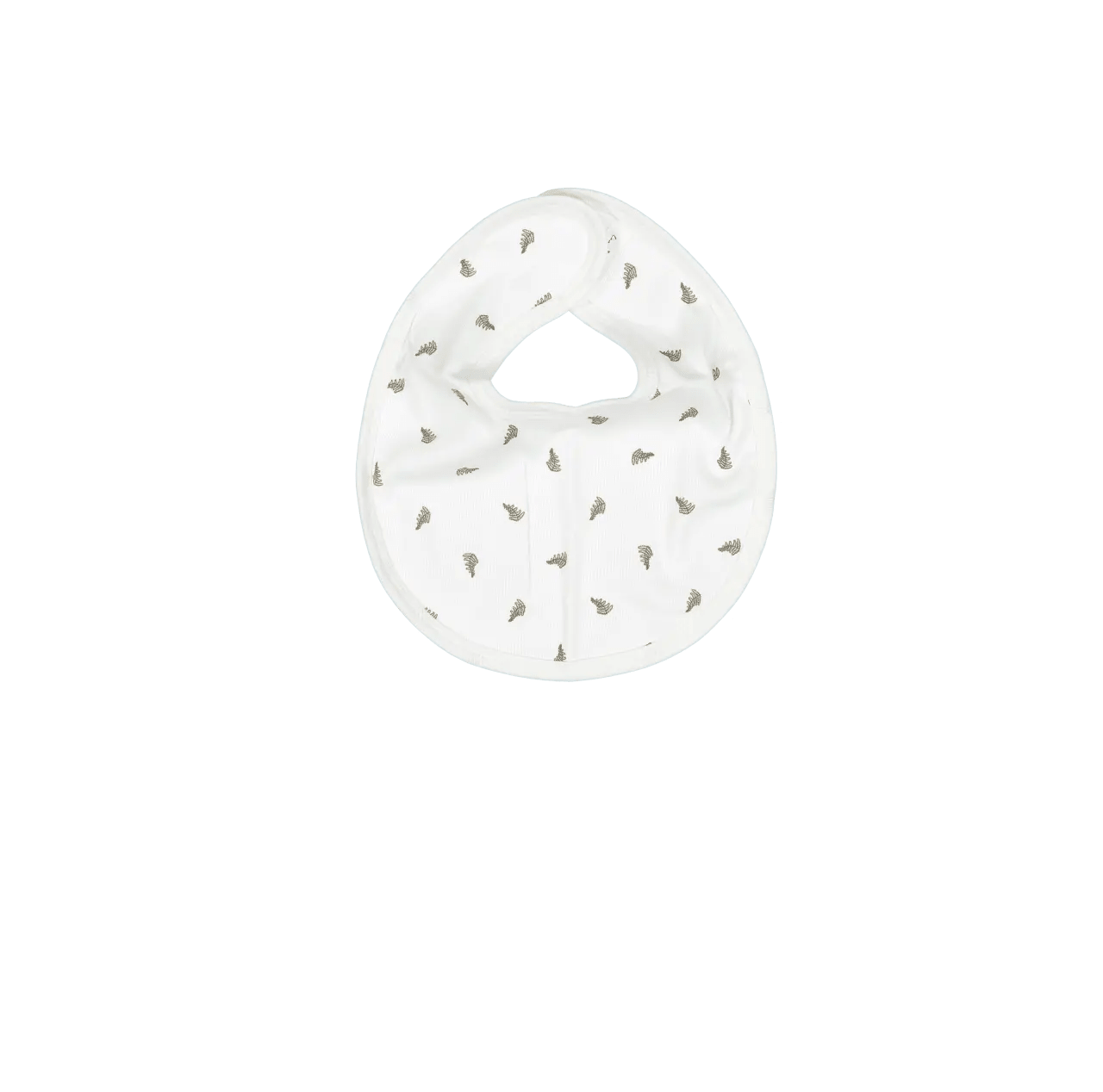 The Printed Bib - White Leaf - White, Bib, Clothing | Everetts Place