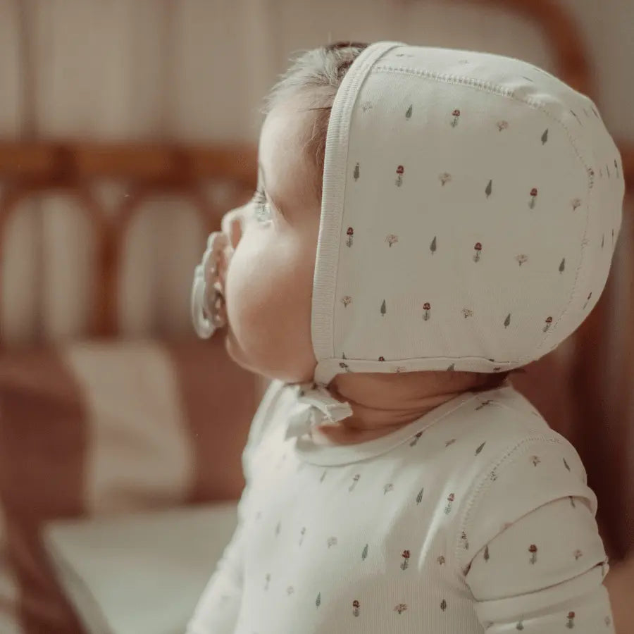 Lovely Littles The Printed Bonnet - Abby Pink - 